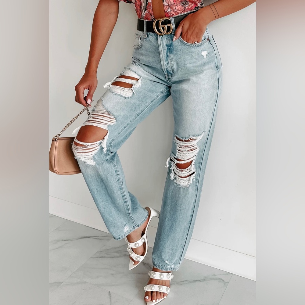 Cello Super High Rise Dad Jean